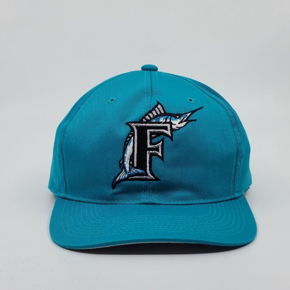 Vintage Florida Marlins MLB Logo Snapback Baseball Hat Cap Adjustable One Size